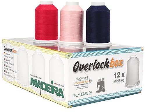 Box di filati per tagliacuci “Overlockbox Madeira 3+1” – 9202 – Blu e rosa - immagine 4